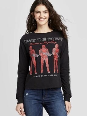Star Wars Black Long-Sleeve Tee with Red Stormtrooper Graphic